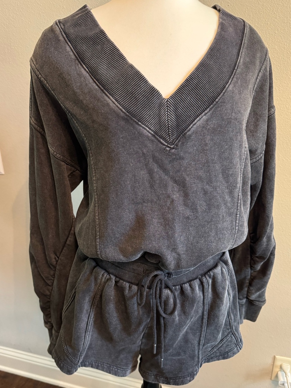 NWT Free People Women's Intercept Romper Washed Black, Size M - Picture 4 of 6